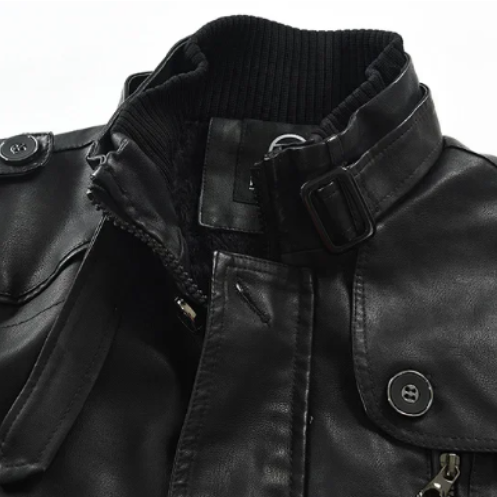 Lange Leren Bikerjas