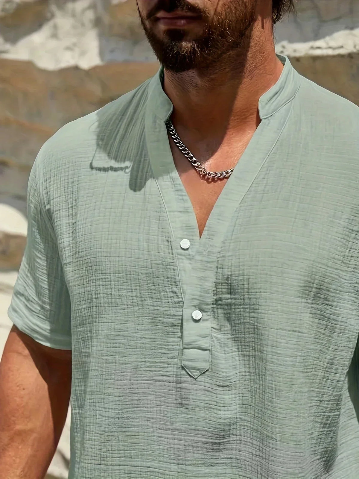 Ana&Josรฉ | Camisa de verano elegante con cuello alto