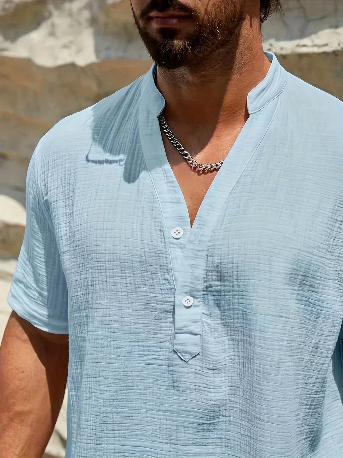 Ana&Josรฉ | Camisa de verano elegante con cuello alto