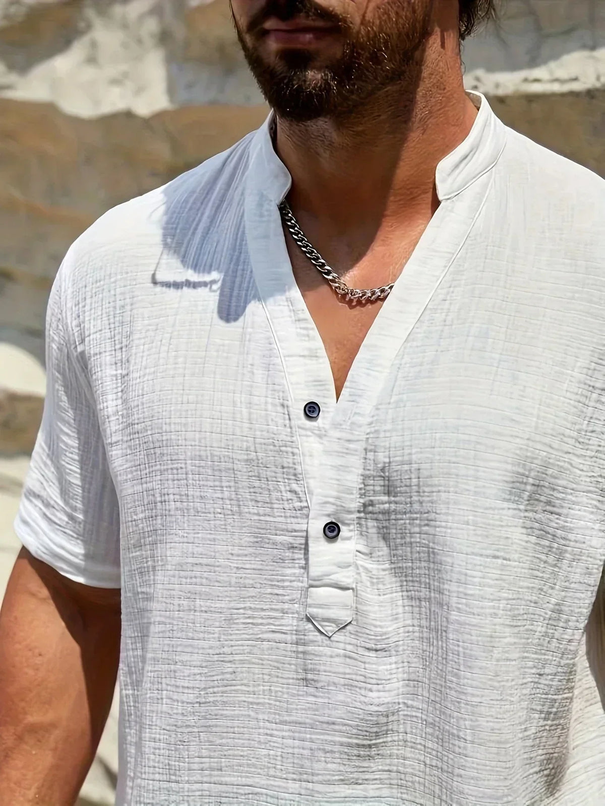 Ana&Josรฉ | Camisa de verano elegante con cuello alto
