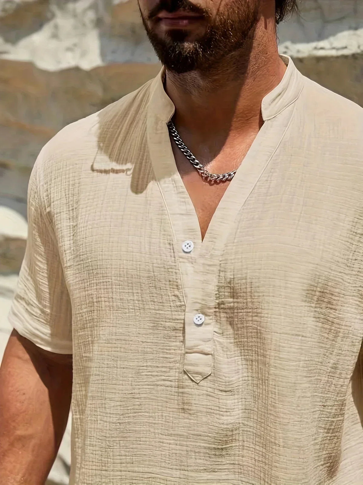 Ana&Josรฉ | Camisa de verano elegante con cuello alto