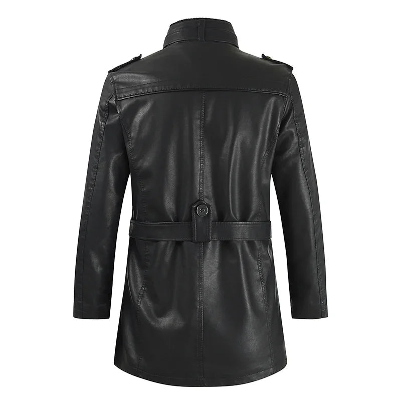 Lange Leren Bikerjas