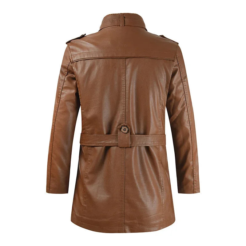 Lange Leren Bikerjas
