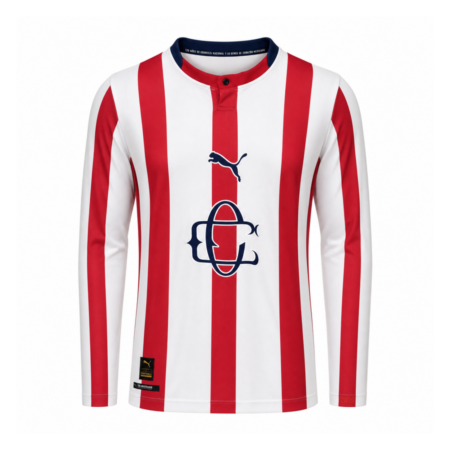 צ'יוואס גוודלחרה 2026/27 בית 120th שנה להקמה שרוול ארוך ג'רסי