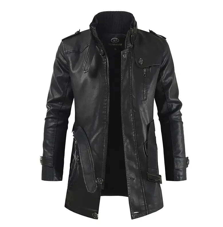 Lange Leren Bikerjas